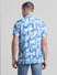 Blue Printed Short Sleeves Shirt_413980+4
