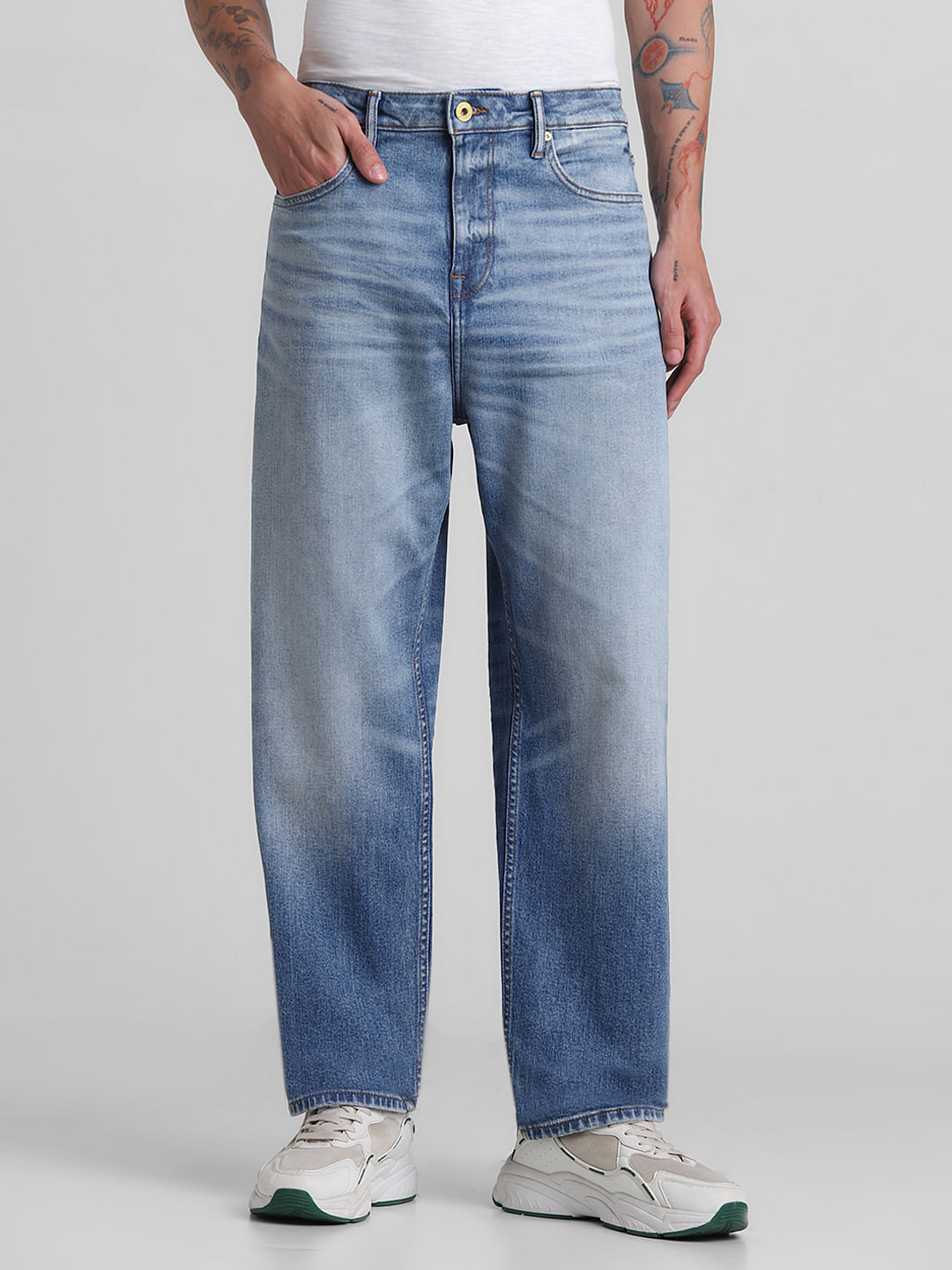 Washable Soft Stretchable Regular Fit Men's Plain Blue Denim Jeans, 30  Waist Size at Best Price in Surat | Y.b Trends
