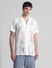 White Crochet Short Sleeves Shirt_413985+2