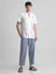 White Crochet Short Sleeves Shirt_413985+6