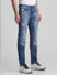 Blue Distressed Glenn Slim Fit Jeans_413992+2