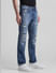 Blue Distressed Clark Regular Fit Jeans_413993+2