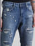 Blue Distressed Clark Regular Fit Jeans_413993+4
