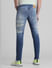 Dark Blue Distressed Glenn Slim Fit Jeans_413995+3