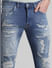 Dark Blue Distressed Glenn Slim Fit Jeans_413995+4