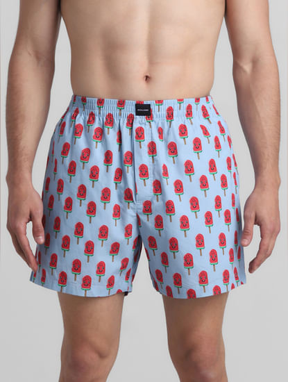 Blue Candy Print Boxers