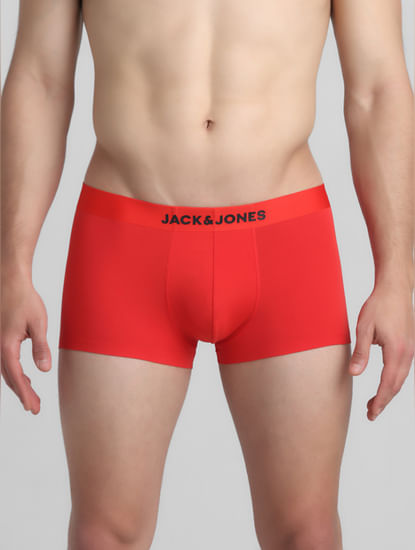 Bright Red Knitted Trunks