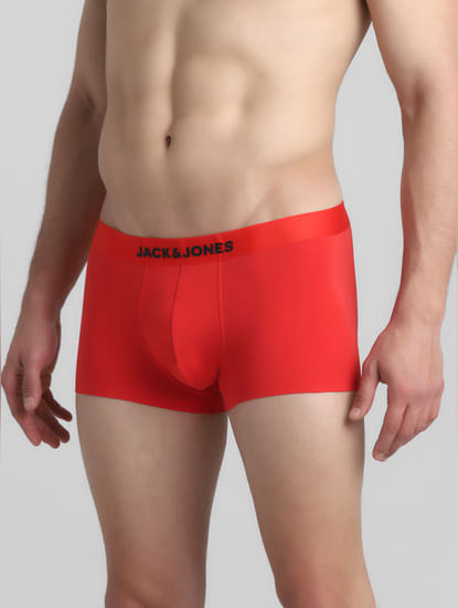 Bright Red Knitted Trunks