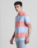 Blue Colourblocked Polo T-shirt_415336+3