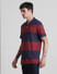 Red Colourblocked Polo T-shirt_415339+3