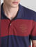 Red Colourblocked Polo T-shirt_415339+5