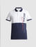 White Colourblocked Cotton Polo T-shirt_415342+7