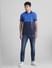 Blue Colourblocked Cotton Polo T-shirt_415343+6