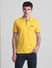 Yellow Cotton Polo T-shirt_415346+2