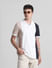 Beige Colourblocked Cotton Polo T-shirt_415347+1