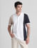 Beige Colourblocked Cotton Polo T-shirt_415347+2