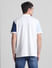 Blue Colourblocked Cotton Polo T-shirt_415348+4