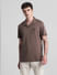 Chocolate Brown Polo T-shirt_415349+2