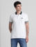 White Contrast Tipping Polo T-shirt_415355+2