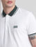 White Contrast Tipping Polo T-shirt_415355+5