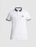White Contrast Tipping Polo T-shirt_415355+7