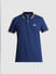 Blue Contrast Tipping Polo T-shirt_415356+7