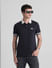 Black Contrast Tipping Polo T-shirt_415357+1