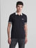 Black Contrast Tipping Polo T-shirt_415357+2