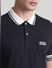 Black Contrast Tipping Polo T-shirt_415357+5