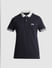 Black Contrast Tipping Polo T-shirt_415357+7
