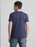 Blue Logo Print Crew Neck T-shirt_415362+4