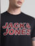 Black Logo Print Crew Neck T-shirt_415363+5