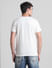 White Logo Print Crew Neck T-shirt_415364+4