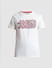 White Logo Print Crew Neck T-shirt_415364+7