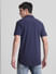 Blue Knitted Short Sleeves Shirt_415366+4
