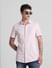Pink Knitted Short Sleeves Shirt_415367+1