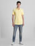 Yellow Knitted Short Sleeves Shirt_415369+6