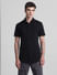 Black Knitted Short Sleeves Shirt_415371+2