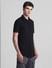 Black Knitted Short Sleeves Shirt_415371+3