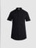 Black Knitted Short Sleeves Shirt_415371+7