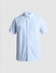 Blue Cotton Short Sleeves Shirt_415372+7