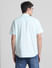 Green Cotton Short Sleeves Shirt_415373+4