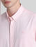 Pink Cotton Short Sleeves Shirt_415374+5