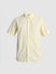 Yellow Cotton Short Sleeves Shirt_415375+7