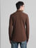 Brown Knitted Full Sleeves Shirt_415376+4