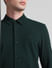 Green Knitted Full Sleeves Shirt_415377+5