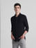 Black Knitted Full Sleeves Shirt_415379+1
