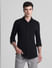 Black Knitted Full Sleeves Shirt_415379+2