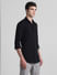 Black Knitted Full Sleeves Shirt_415379+3