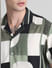 Green Printed Short Sleeves Shirt_415381+5